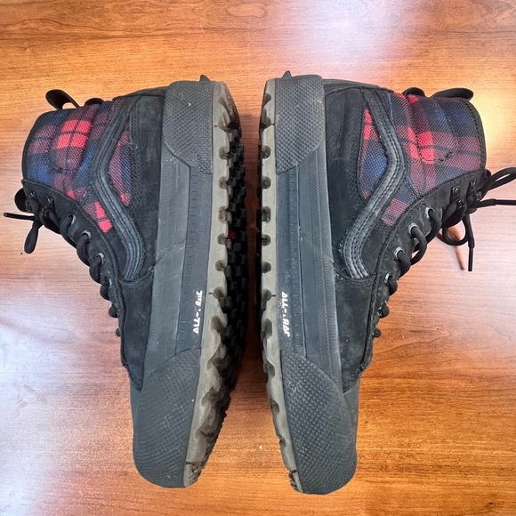Vans SK8 Gor-tex MTE High Red Checked Lace Up Boots Sz 8.5 Inserts Cold Weather - Picture 9 of 16